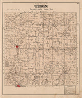 1880 Map of Union Township Auglaize County Ohio