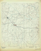 1889 Topo Map of Coleman Texas Lake Brownwood