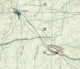 1889 Topo Map of Coleman Texas Lake Brownwood