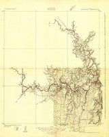 1924 Topo Map of Brownwood Reservoir Site Texas