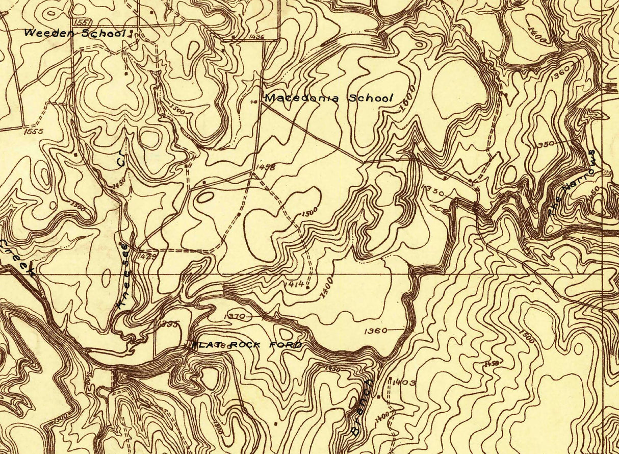 1924 Topo Map of Brownwood Reservoir Site Texas