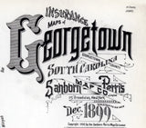 1899 Town Map of Georgetown South Carolina