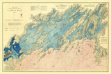 1870 Nautical Chart of Casco Bay Maine