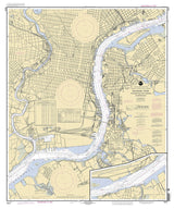 2001 Nautical Chart of Philadelphia and Camden Waterfronts