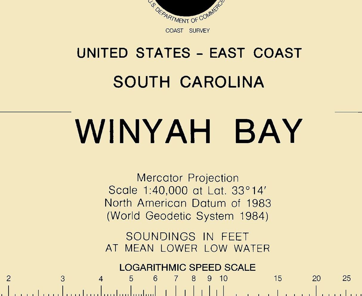 2006 Nautical Chart of Winyah Bay South Carolina Georgetown