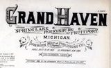 1883 Town Map of Grand Haven Ottawa County Michigan