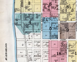 1883 Town Map of Quincy Illinois Mississippi River