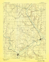 1889 Topo Map of Junction City Kansas