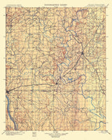 1901 Topo Map of Claremore Oklahoma Indian Territory Tulsa