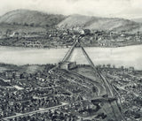 1911 Panoramic Map of Tulsa Oklahoma