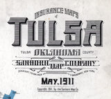 1911 Town Map of Tulsa Oklahoma