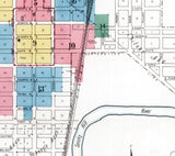 1912 Town Map of Junction City Kansas