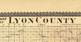 1901 Map of Lyon County Kansas