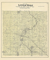1889 Map of Little Wolf Township Waupaca County Wisconsin