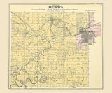 1889 Map of Mukwa Township Waupaca County Wisconsin