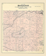 1889 Map of Royalton Township Waupaca County Wisconsin
