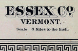 1876 Map of Essex County Vermont