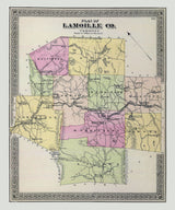 1876 Map of Lamoille County Vermont