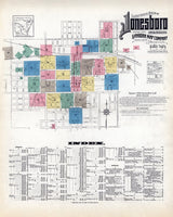 1913 Town Map of Jonesboro Arkansas