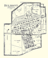 1888 Map of Belmont Ohio
