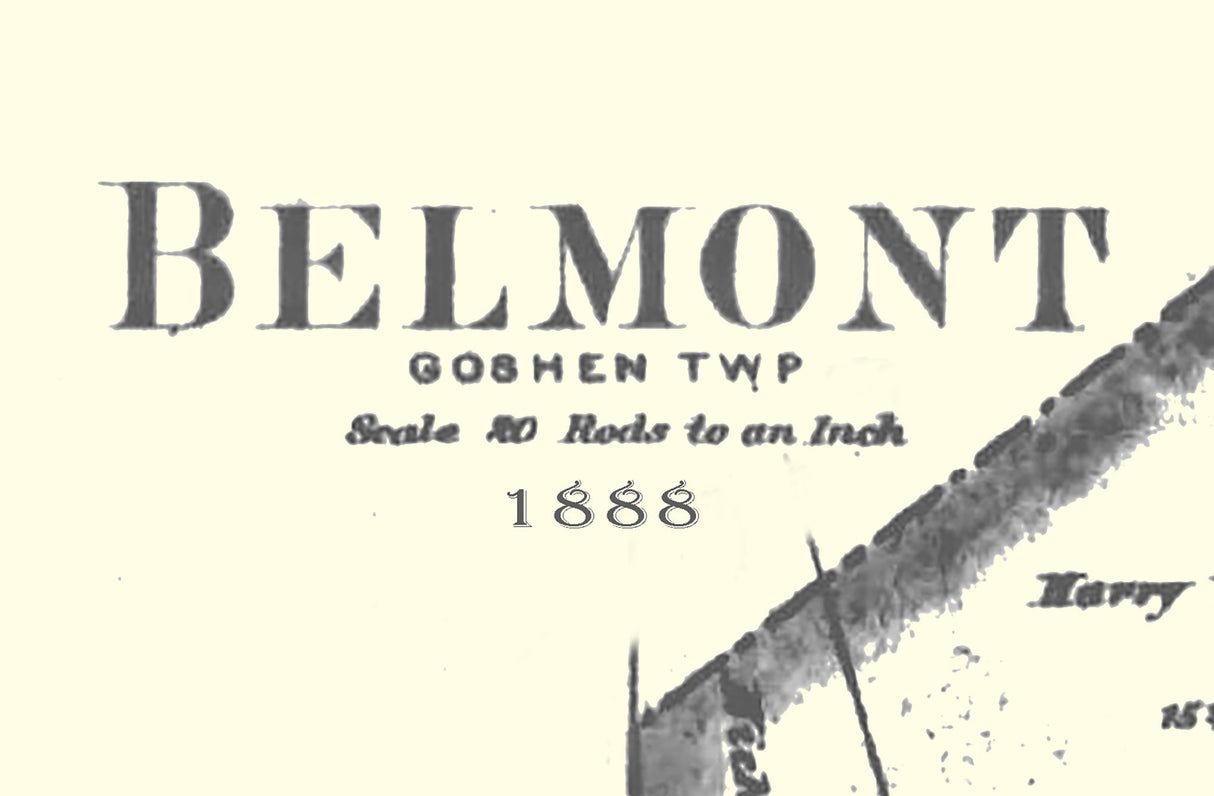 1888 Map of Belmont Ohio