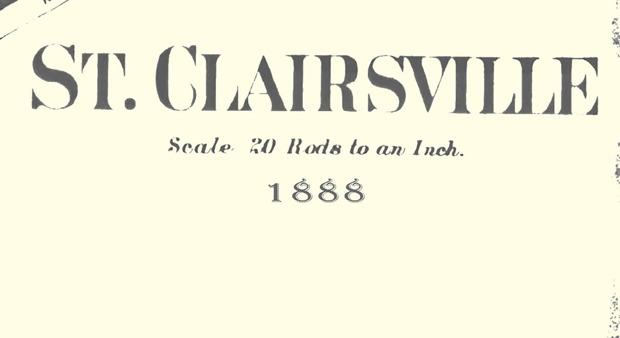 1888 Map of St Clairsville Ohio