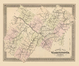 1876 Map of Washington County Vermont