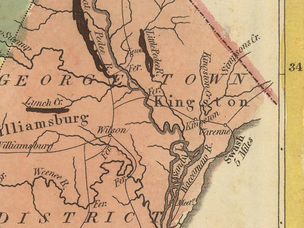 1816 Map of South Carolina