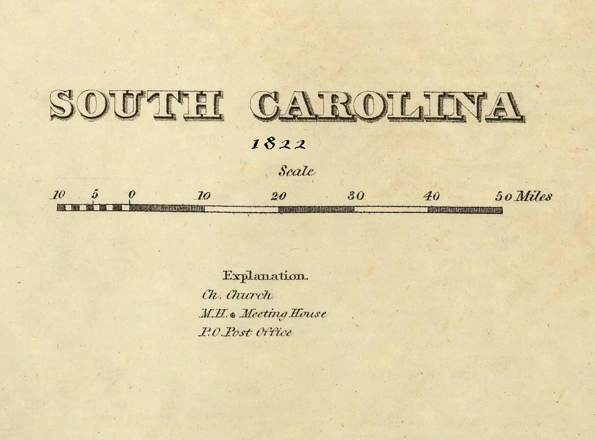 1822 Map of South Carolina