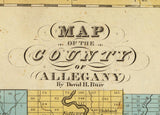 1829 Map of Allegany County New York