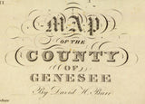 1829 Map of Genesee County New York