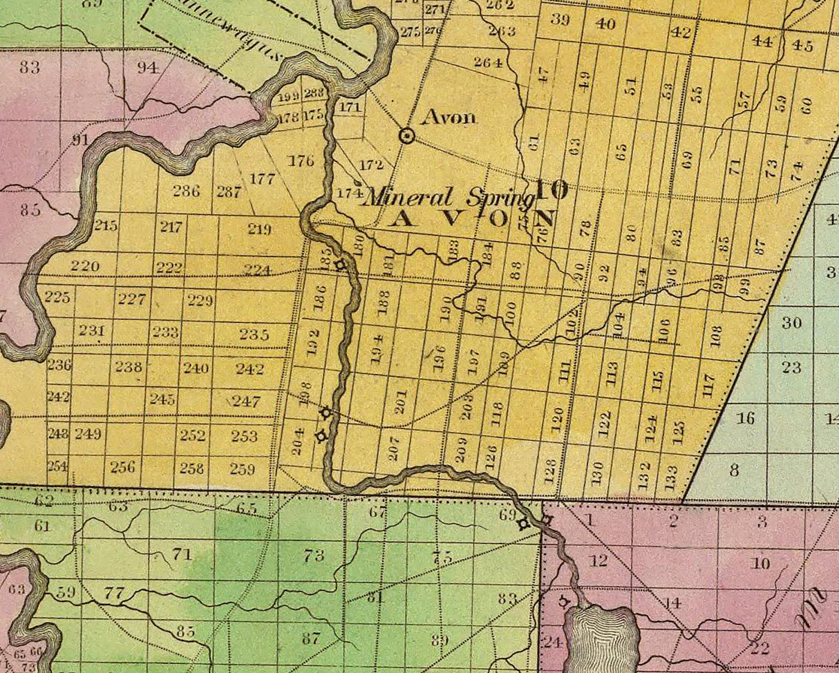 1829 Map of Livingston County New York