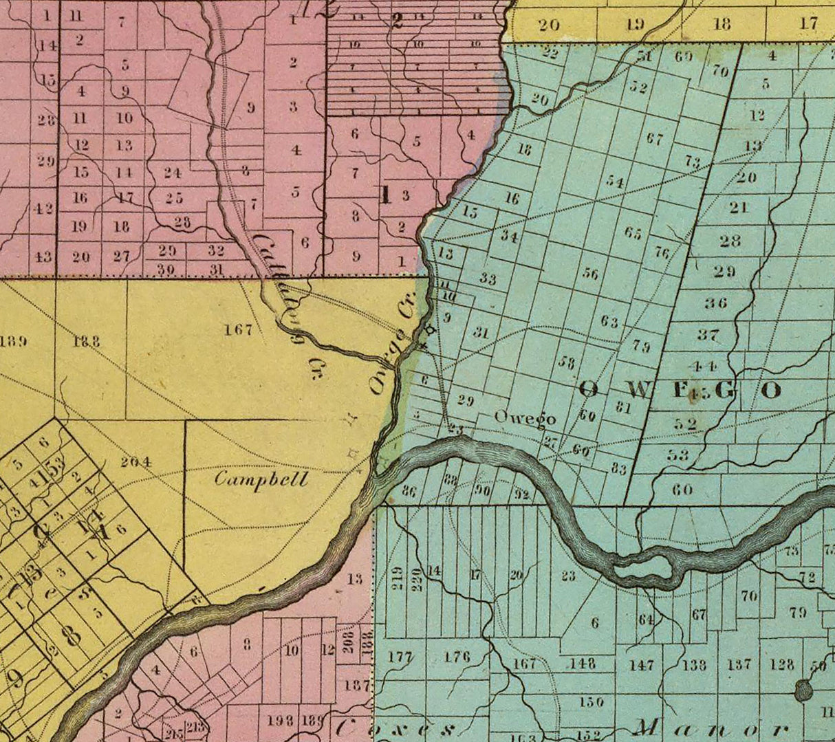 1829 Map of Tioga County New York