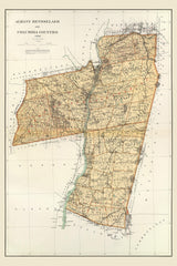 1895 Map of Albany Rensselaer and Columbia County New York