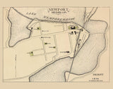 1876 Town Map of Newport Vermont Lake Memphremagog
