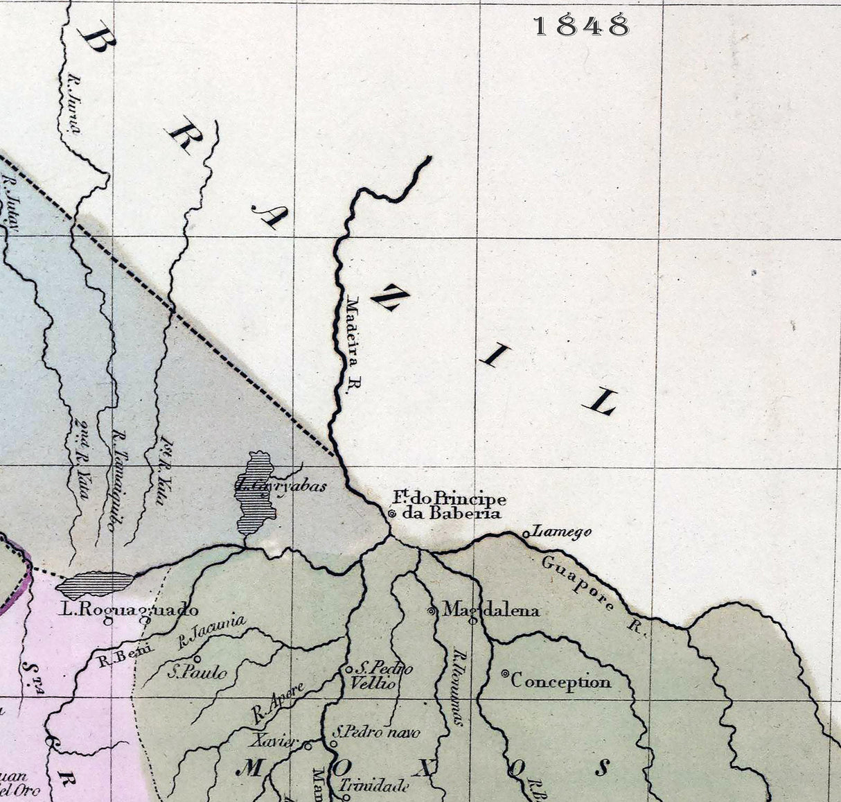 1848 Map of Peru and Bolivia