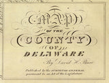 1829 Map of Delaware County New York