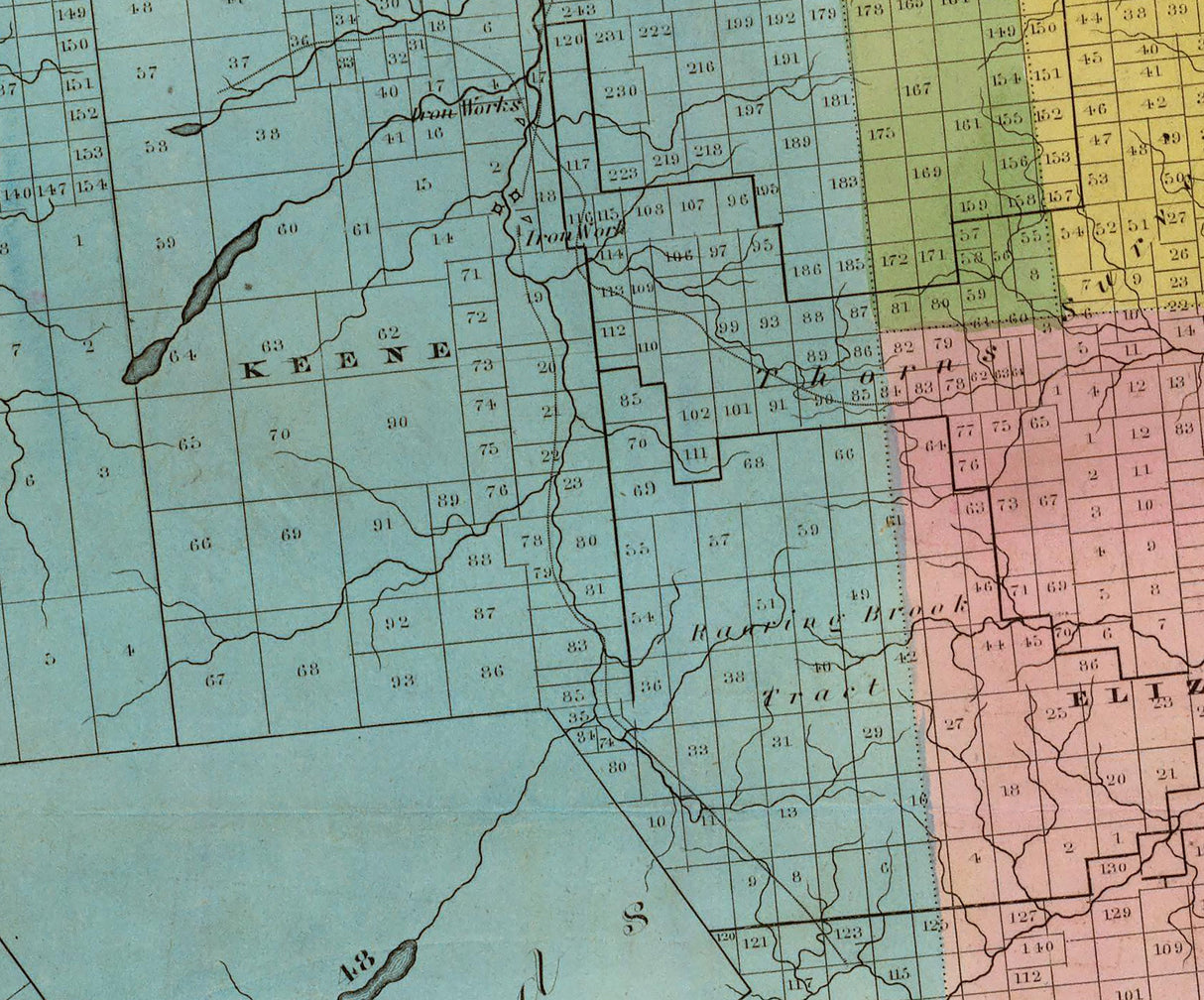 1829 Map of Essex County New York
