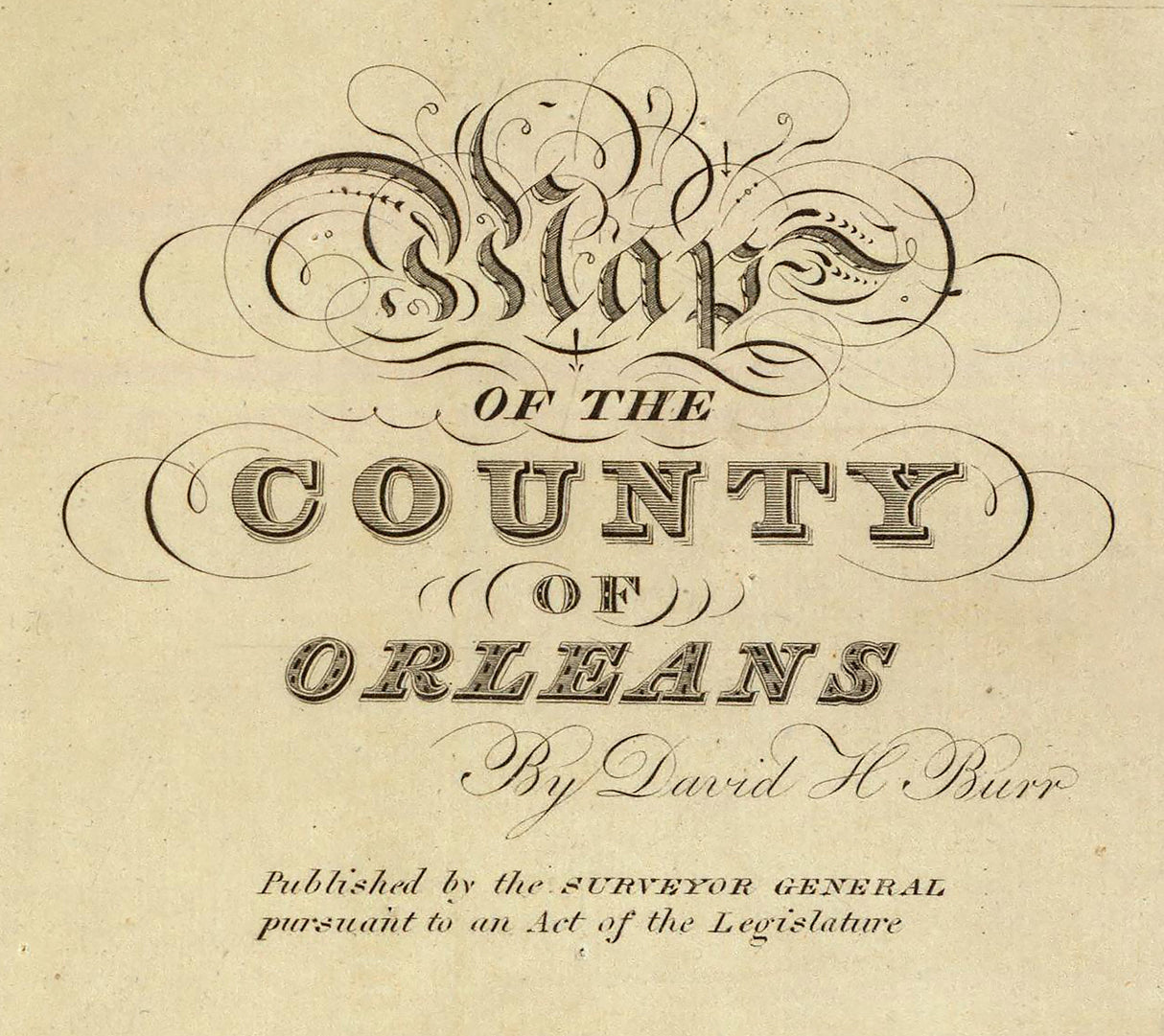 1829 Map of Orleans County New York