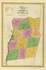 1829 Map of Rensselaer County New York