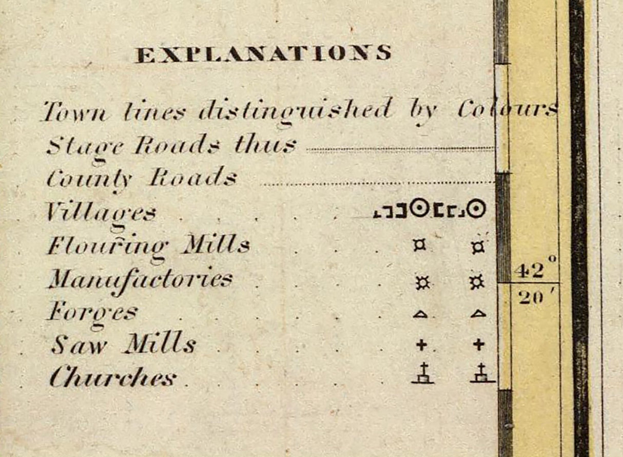 1829 Map of Steuben County New York