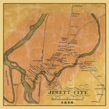 1854 Map of Jewett City Connecticut