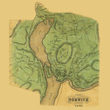 1854 Map of Norwich New London County Connecticut