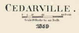 1859 Map of Cedarville Illinois