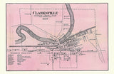 1860 Map of Clarksville Mercer County Pennsylvania