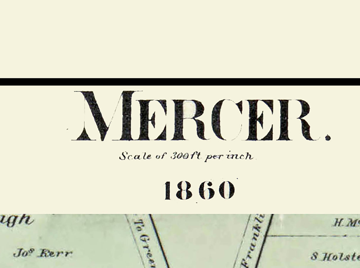 1860 Map of Mercer Pennsylvania