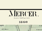 1860 Map of Mercer Pennsylvania