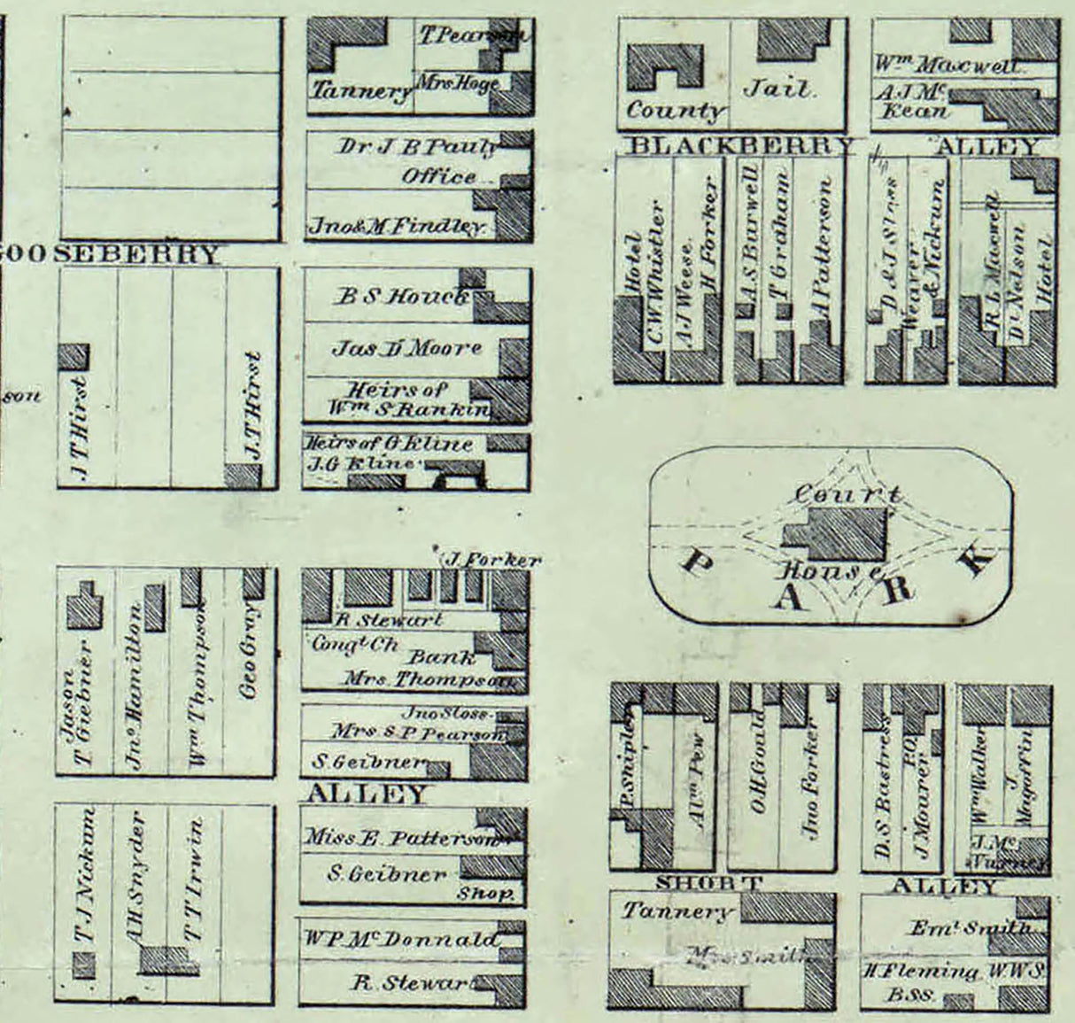 1860 Map of Mercer Pennsylvania