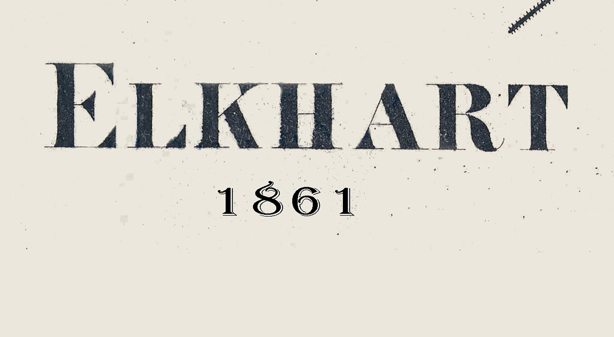 1861 Map of Elkhart Indiana