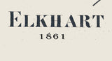 1861 Map of Elkhart Indiana